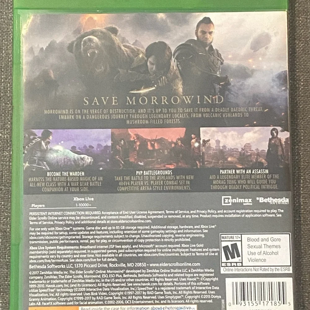 The Elder Scrolls Online: Morrowind Xbox Game